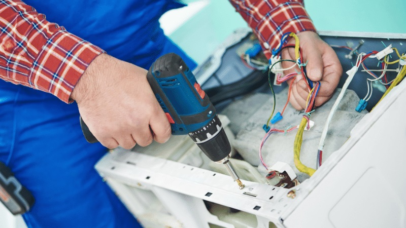 Körfez Çetintaş Çetintaş çamaşır makinesi kart tamiri – Su almama arızası orijinal parça ile giderildi. - Teknik servis örneği